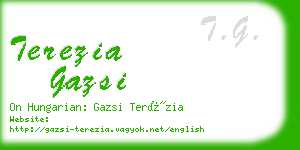 terezia gazsi business card